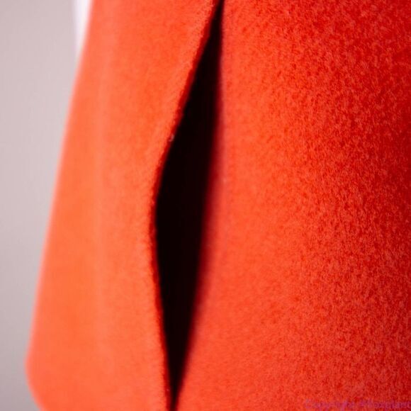 Carole Little 100% wool Orange blazer jacket with black button, size Petite - Picture 8 of 16